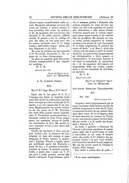 Rivista delle biblioteche e degli archivi periodico di biblioteconomia e di bibliografia di paleografia e di archivistica