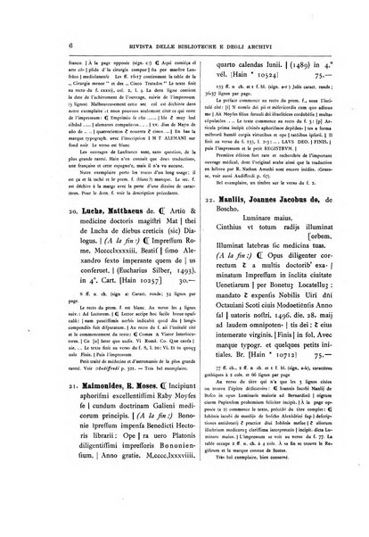 Rivista delle biblioteche e degli archivi periodico di biblioteconomia e di bibliografia di paleografia e di archivistica