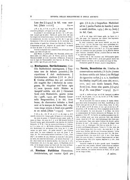 Rivista delle biblioteche e degli archivi periodico di biblioteconomia e di bibliografia di paleografia e di archivistica