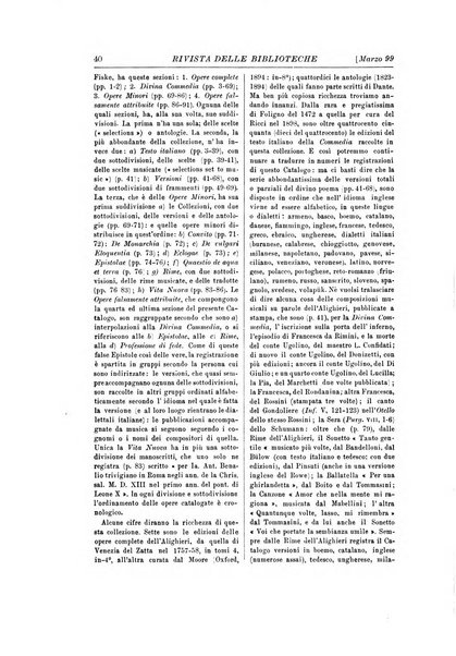 Rivista delle biblioteche e degli archivi periodico di biblioteconomia e di bibliografia di paleografia e di archivistica