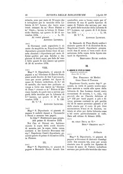 Rivista delle biblioteche e degli archivi periodico di biblioteconomia e di bibliografia di paleografia e di archivistica