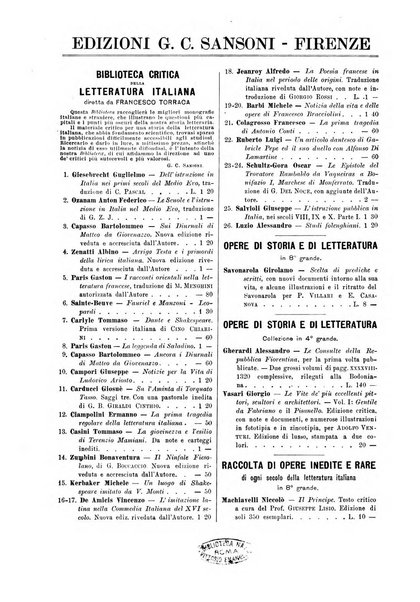 Rivista delle biblioteche e degli archivi periodico di biblioteconomia e di bibliografia di paleografia e di archivistica