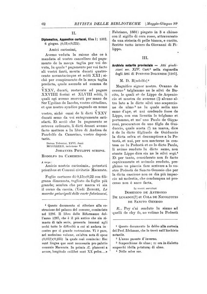 Rivista delle biblioteche e degli archivi periodico di biblioteconomia e di bibliografia di paleografia e di archivistica