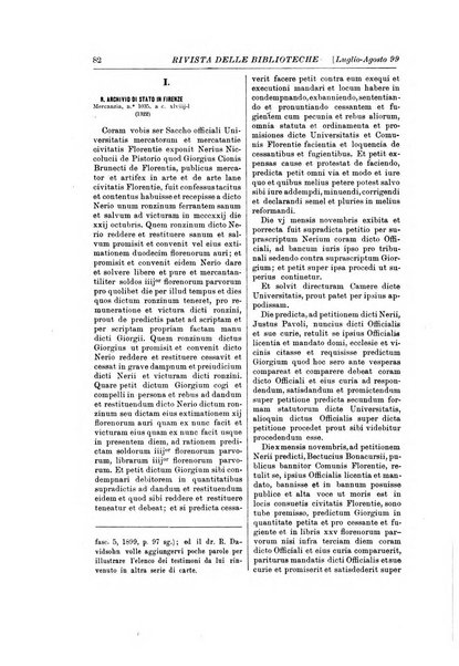 Rivista delle biblioteche e degli archivi periodico di biblioteconomia e di bibliografia di paleografia e di archivistica