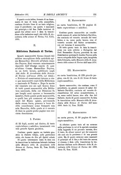 Rivista delle biblioteche e degli archivi periodico di biblioteconomia e di bibliografia di paleografia e di archivistica