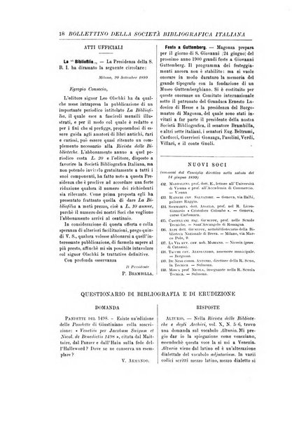 Rivista delle biblioteche e degli archivi periodico di biblioteconomia e di bibliografia di paleografia e di archivistica