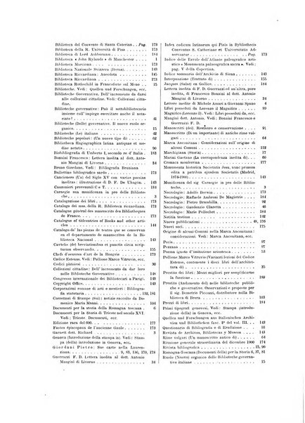 Rivista delle biblioteche e degli archivi periodico di biblioteconomia e di bibliografia di paleografia e di archivistica