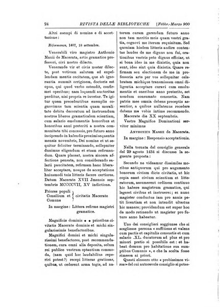 Rivista delle biblioteche e degli archivi periodico di biblioteconomia e di bibliografia di paleografia e di archivistica