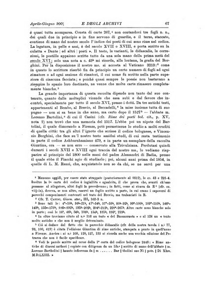 Rivista delle biblioteche e degli archivi periodico di biblioteconomia e di bibliografia di paleografia e di archivistica