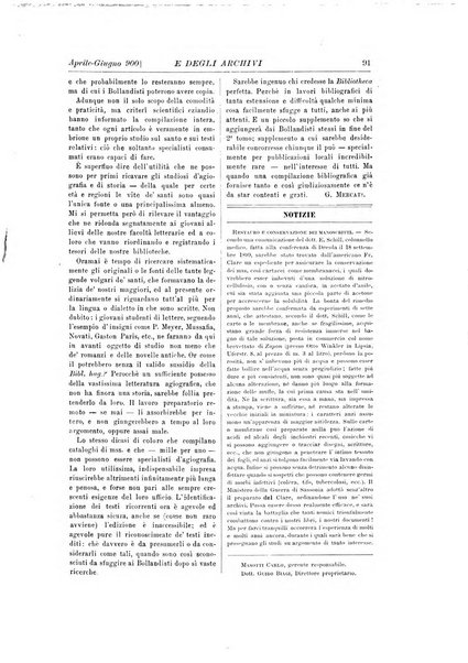 Rivista delle biblioteche e degli archivi periodico di biblioteconomia e di bibliografia di paleografia e di archivistica