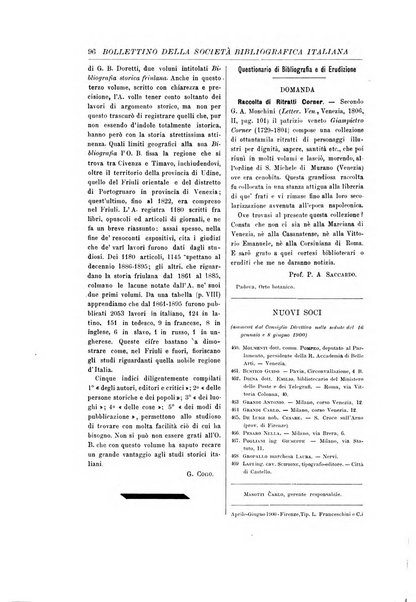 Rivista delle biblioteche e degli archivi periodico di biblioteconomia e di bibliografia di paleografia e di archivistica