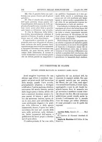 Rivista delle biblioteche e degli archivi periodico di biblioteconomia e di bibliografia di paleografia e di archivistica