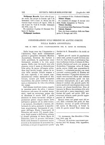 Rivista delle biblioteche e degli archivi periodico di biblioteconomia e di bibliografia di paleografia e di archivistica