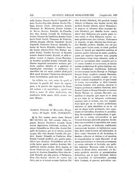 Rivista delle biblioteche e degli archivi periodico di biblioteconomia e di bibliografia di paleografia e di archivistica