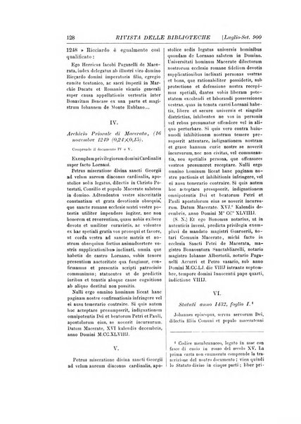 Rivista delle biblioteche e degli archivi periodico di biblioteconomia e di bibliografia di paleografia e di archivistica