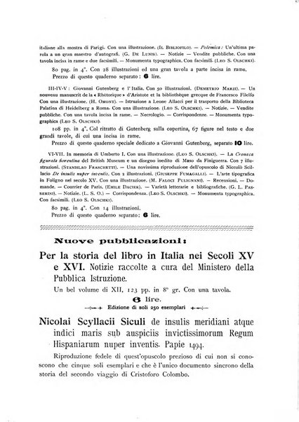 Rivista delle biblioteche e degli archivi periodico di biblioteconomia e di bibliografia di paleografia e di archivistica