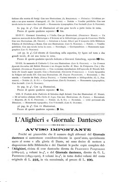 Rivista delle biblioteche e degli archivi periodico di biblioteconomia e di bibliografia di paleografia e di archivistica