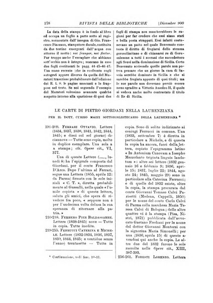 Rivista delle biblioteche e degli archivi periodico di biblioteconomia e di bibliografia di paleografia e di archivistica