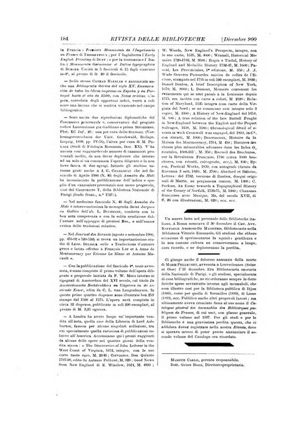 Rivista delle biblioteche e degli archivi periodico di biblioteconomia e di bibliografia di paleografia e di archivistica