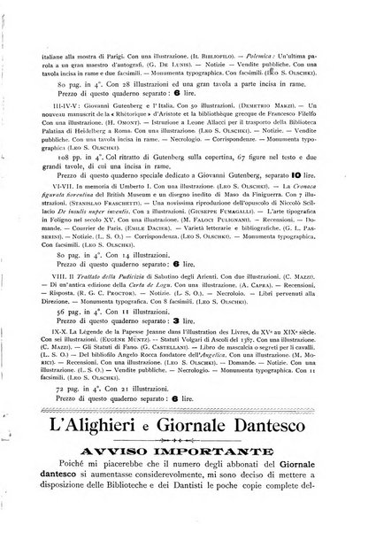 Rivista delle biblioteche e degli archivi periodico di biblioteconomia e di bibliografia di paleografia e di archivistica