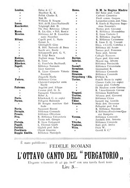 Rivista delle biblioteche e degli archivi periodico di biblioteconomia e di bibliografia di paleografia e di archivistica