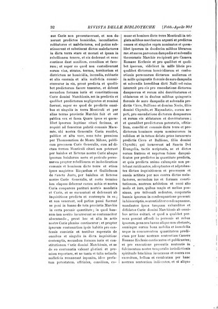 Rivista delle biblioteche e degli archivi periodico di biblioteconomia e di bibliografia di paleografia e di archivistica