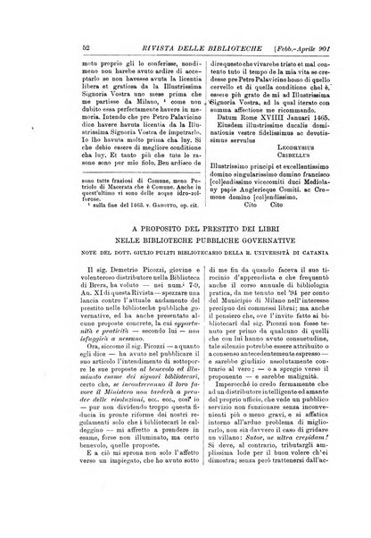 Rivista delle biblioteche e degli archivi periodico di biblioteconomia e di bibliografia di paleografia e di archivistica