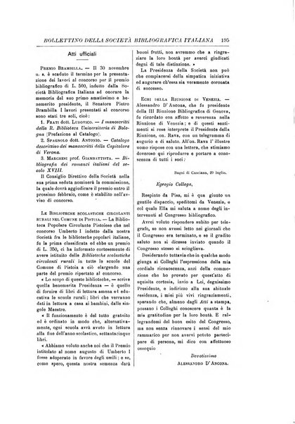 Rivista delle biblioteche e degli archivi periodico di biblioteconomia e di bibliografia di paleografia e di archivistica