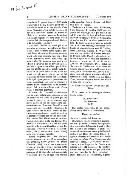 Rivista delle biblioteche e degli archivi periodico di biblioteconomia e di bibliografia di paleografia e di archivistica