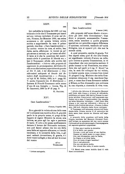 Rivista delle biblioteche e degli archivi periodico di biblioteconomia e di bibliografia di paleografia e di archivistica