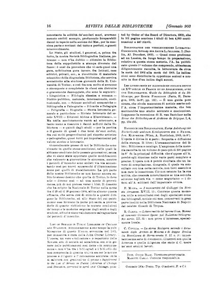 Rivista delle biblioteche e degli archivi periodico di biblioteconomia e di bibliografia di paleografia e di archivistica