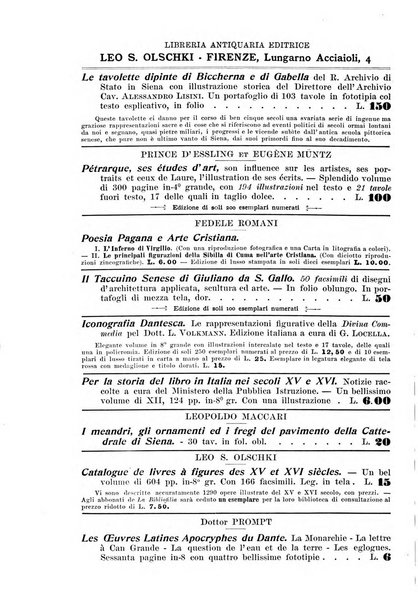 Rivista delle biblioteche e degli archivi periodico di biblioteconomia e di bibliografia di paleografia e di archivistica