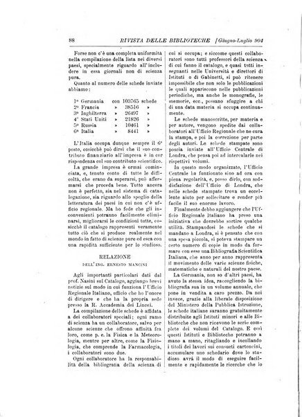 Rivista delle biblioteche e degli archivi periodico di biblioteconomia e di bibliografia di paleografia e di archivistica