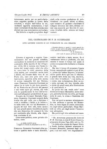 Rivista delle biblioteche e degli archivi periodico di biblioteconomia e di bibliografia di paleografia e di archivistica