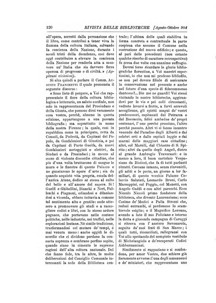 Rivista delle biblioteche e degli archivi periodico di biblioteconomia e di bibliografia di paleografia e di archivistica