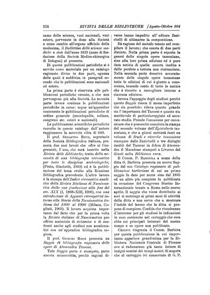 Rivista delle biblioteche e degli archivi periodico di biblioteconomia e di bibliografia di paleografia e di archivistica