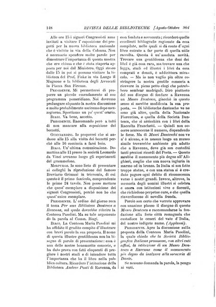 Rivista delle biblioteche e degli archivi periodico di biblioteconomia e di bibliografia di paleografia e di archivistica