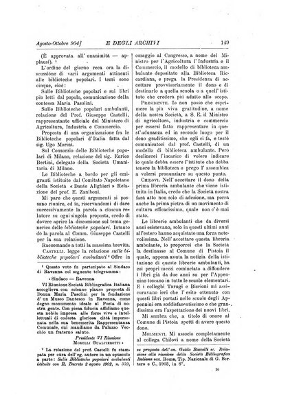 Rivista delle biblioteche e degli archivi periodico di biblioteconomia e di bibliografia di paleografia e di archivistica