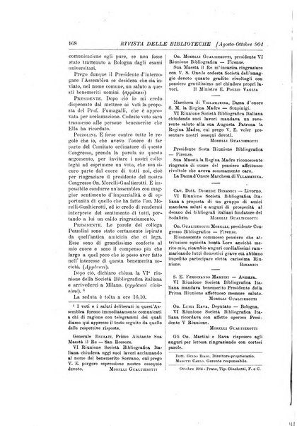 Rivista delle biblioteche e degli archivi periodico di biblioteconomia e di bibliografia di paleografia e di archivistica