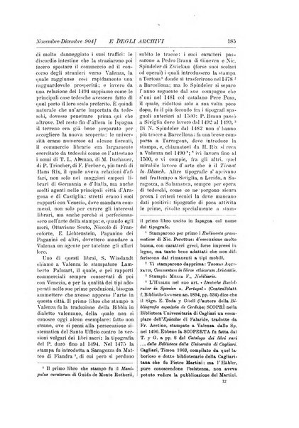 Rivista delle biblioteche e degli archivi periodico di biblioteconomia e di bibliografia di paleografia e di archivistica