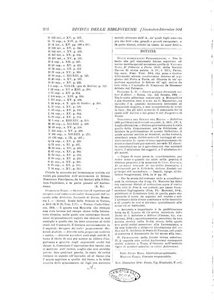 Rivista delle biblioteche e degli archivi periodico di biblioteconomia e di bibliografia di paleografia e di archivistica