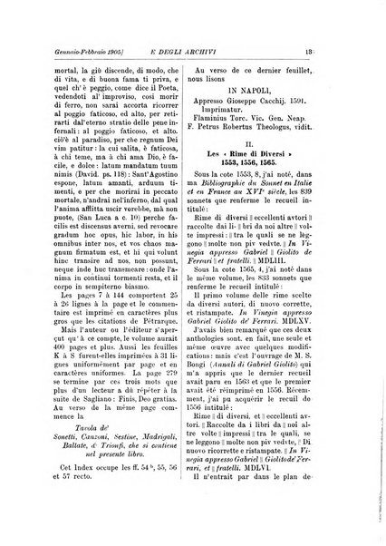 Rivista delle biblioteche e degli archivi periodico di biblioteconomia e di bibliografia di paleografia e di archivistica