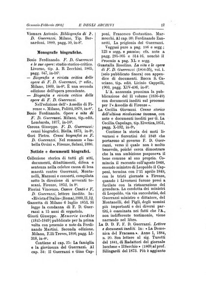 Rivista delle biblioteche e degli archivi periodico di biblioteconomia e di bibliografia di paleografia e di archivistica