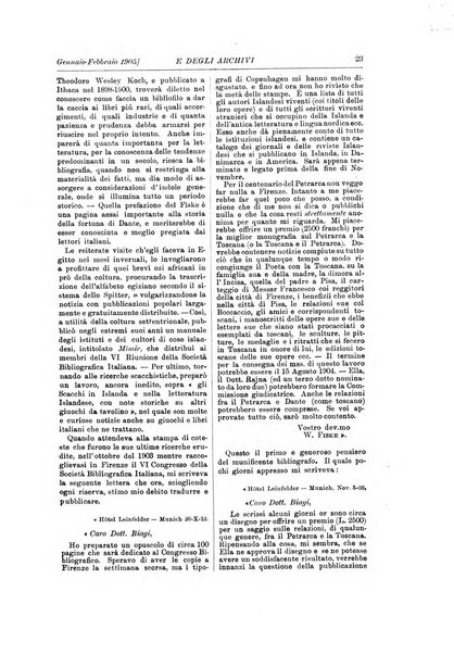 Rivista delle biblioteche e degli archivi periodico di biblioteconomia e di bibliografia di paleografia e di archivistica