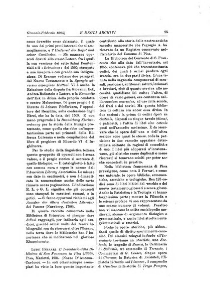 Rivista delle biblioteche e degli archivi periodico di biblioteconomia e di bibliografia di paleografia e di archivistica