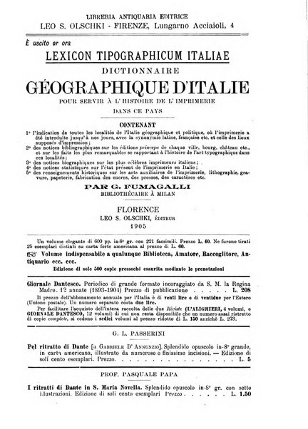 Rivista delle biblioteche e degli archivi periodico di biblioteconomia e di bibliografia di paleografia e di archivistica