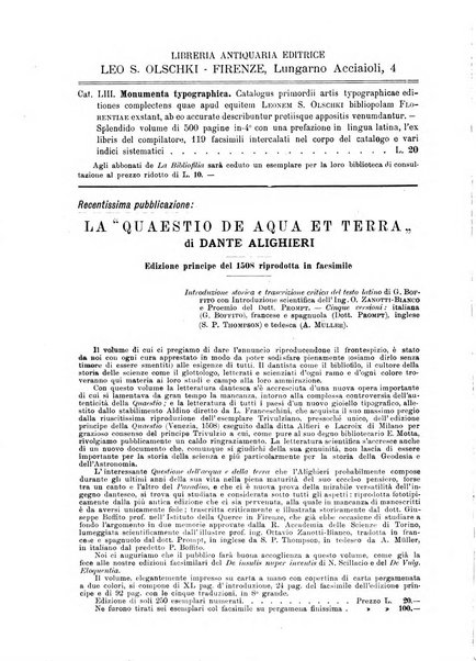 Rivista delle biblioteche e degli archivi periodico di biblioteconomia e di bibliografia di paleografia e di archivistica