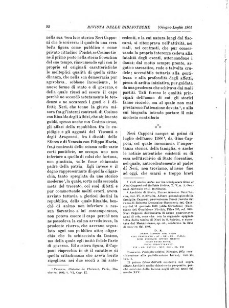 Rivista delle biblioteche e degli archivi periodico di biblioteconomia e di bibliografia di paleografia e di archivistica