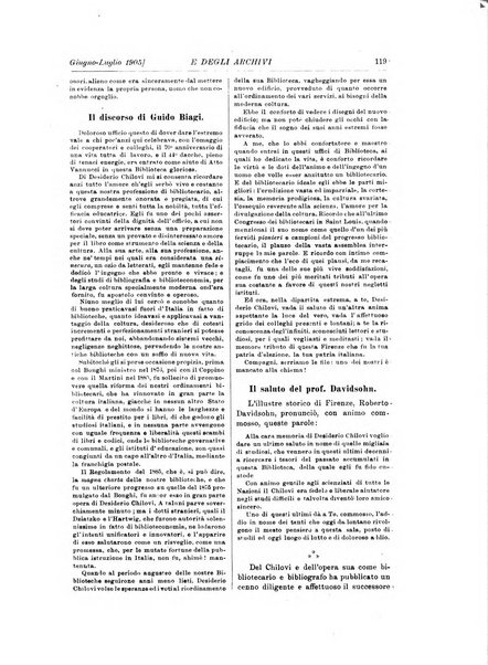 Rivista delle biblioteche e degli archivi periodico di biblioteconomia e di bibliografia di paleografia e di archivistica