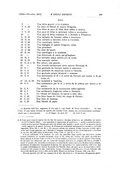 Rivista delle biblioteche e degli archivi periodico di biblioteconomia e di bibliografia di paleografia e di archivistica